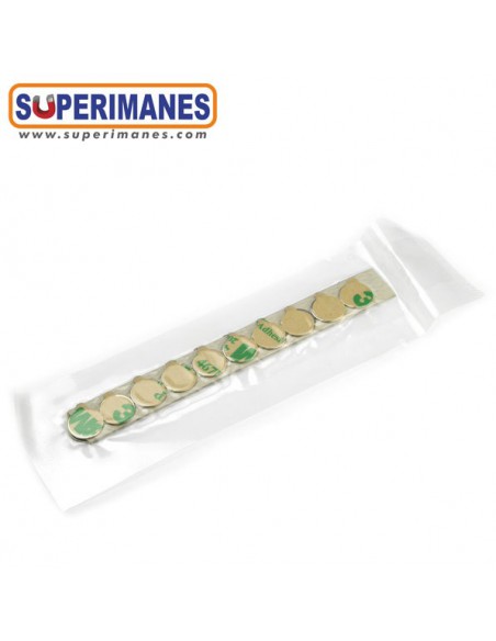 IMÁN NEODIMIO 10x0.6mm ADHESIVO