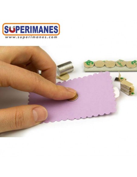 IMÁN NEODIMIO 10x0.6mm ADHESIVO