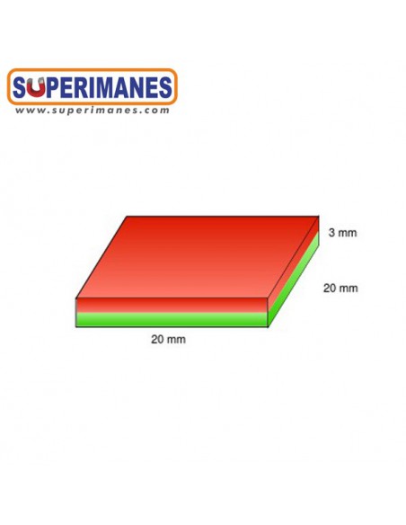 IMÁN PARA ATORNILLAR 20x20x3mm