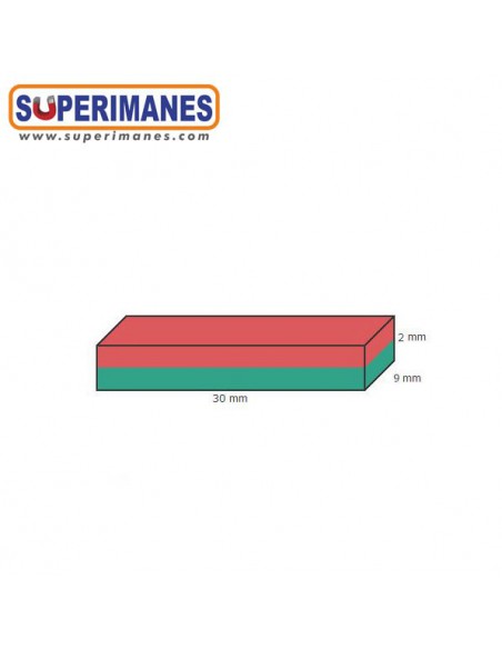 IMÁN NEODIMIO 30x9x2mm