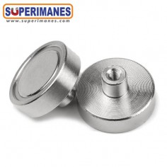 IMÁN CASQUILLO ROSCADO Ø25mm M4  2