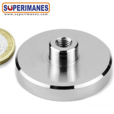 IMÁN CASQUILLO ROSCADO Ø50mm M8