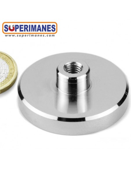 IMÁN CASQUILLO ROSCADO Ø50mm M8