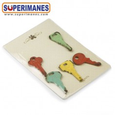 IMANES SILUETA LLAVES VINTAGE SET 5uds.
