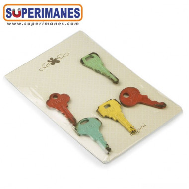 IMANES SILUETA LLAVES VINTAGE SET 5uds.