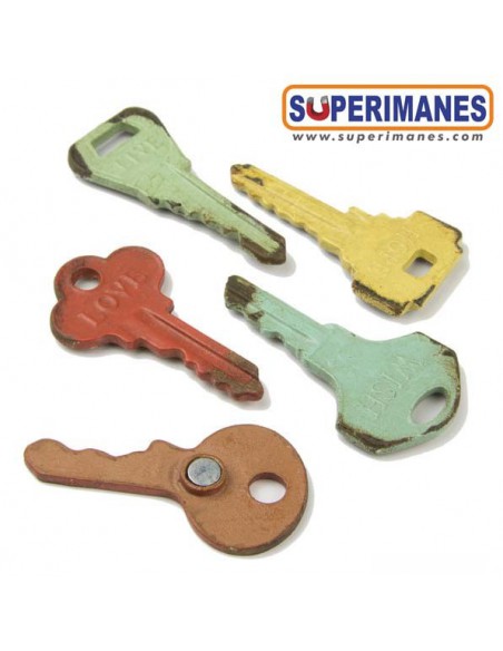 IMANES SILUETA LLAVES VINTAGE SET 5uds.