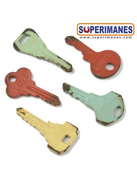 IMANES SILUETA LLAVES VINTAGE SET 5uds.