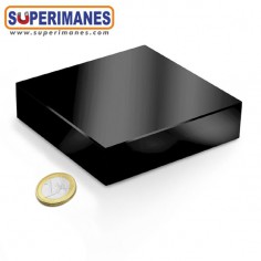 IMÁN NEODIMIO 80x80x20mm NEGRO