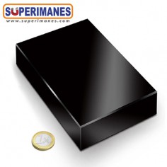 IMÁN NEODIMIO 111x90x20mm NEGRO 2