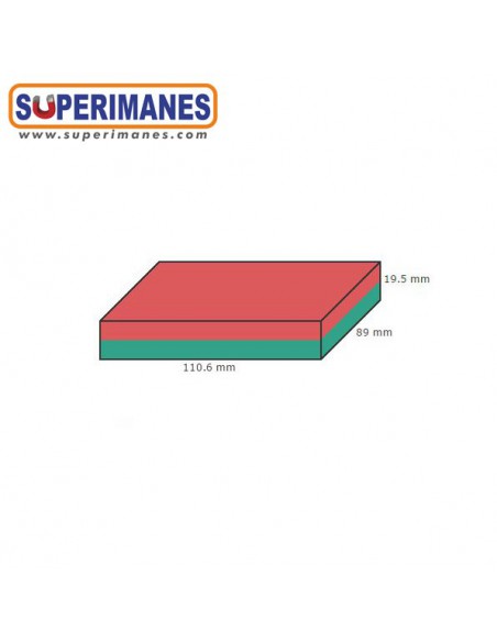 IMÁN NEODIMIO 111x90x20mm NEGRO