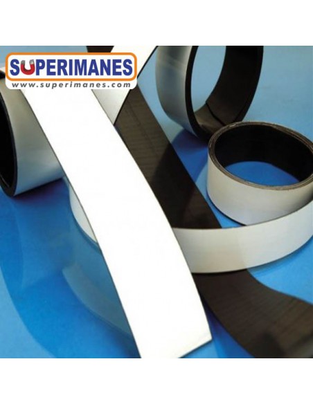 IMÁN CINTA BLANCA 40 MM, 1MM GROSOR