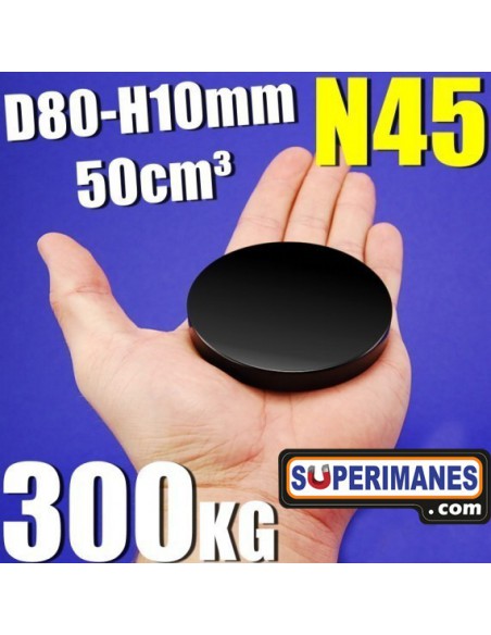 IMÁN NEODIMIO 80x10mm NEGRO