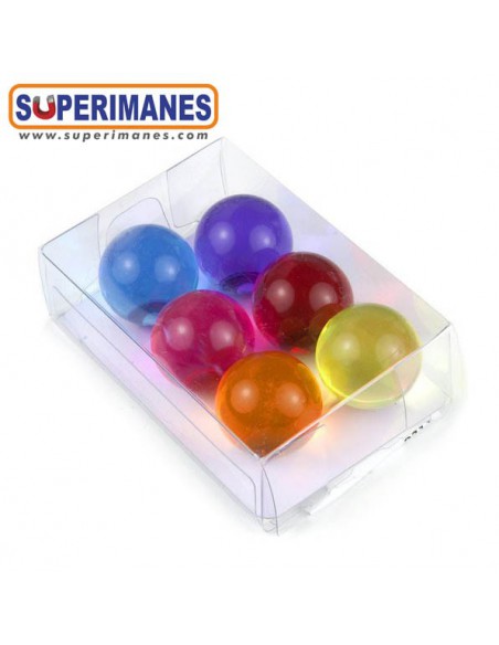 IMANES CANICAS COLORES SET 6uds.