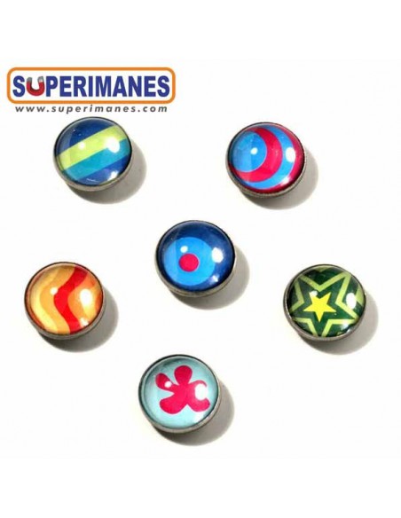 IMANES DECORATIVOS VIDRIO SET 6uds.