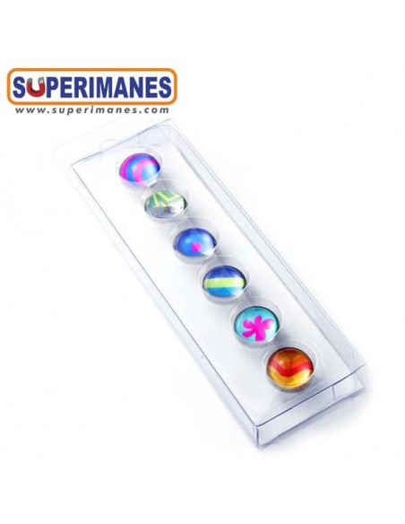 IMANES DECORATIVOS VIDRIO SET 6uds.