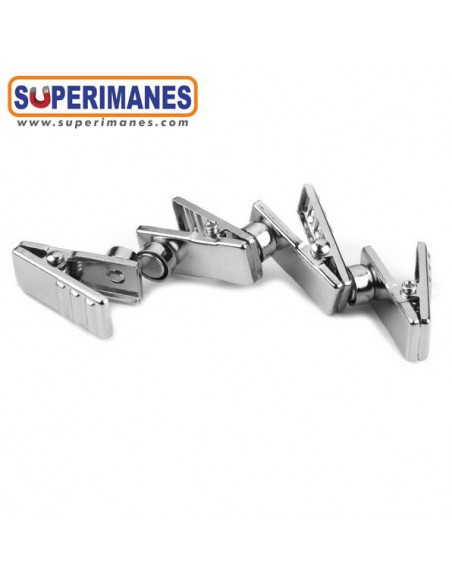 PINZAS MAGNÉTICAS CROMADAS