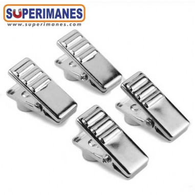 PINZAS MAGNÉTICAS CROMADAS