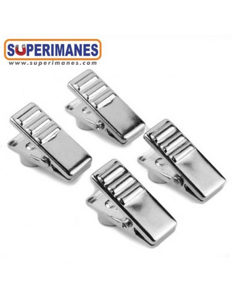 PINZAS MAGNÉTICAS CROMADAS