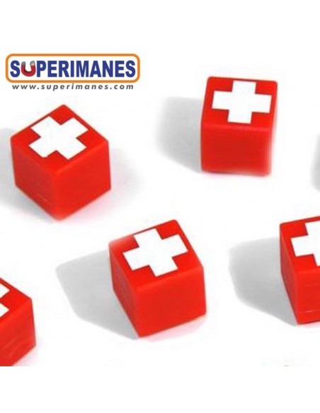 IMANES DECORATIVO ROJO CRUZ BLANCA