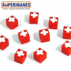 IMANES DECORATIVO ROJO CRUZ BLANCA 2