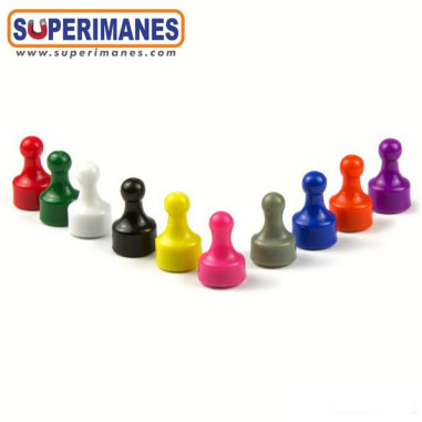 IMANES PEONES COLORES PACK 10 UND
