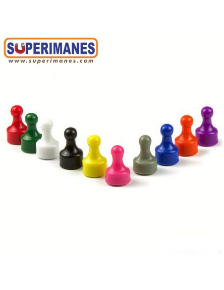 IMANES PEONES COLORES PACK 10 UND