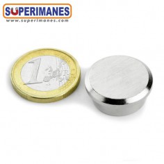 IMAN ACERO CON BORDE Ø 22