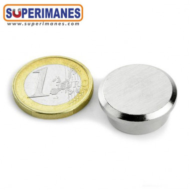 IMAN ACERO CON BORDE Ø 22