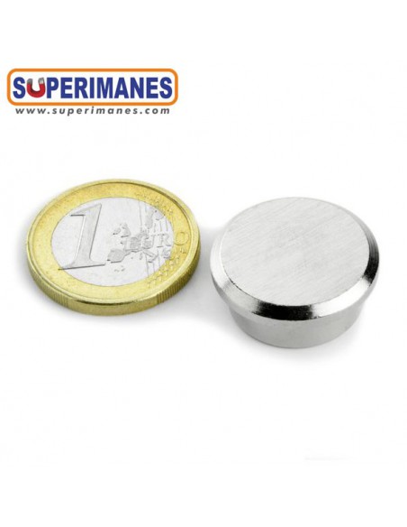 IMAN ACERO CON BORDE Ø 22