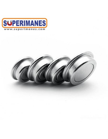 IMAN ACERO CON BORDE Ø 22