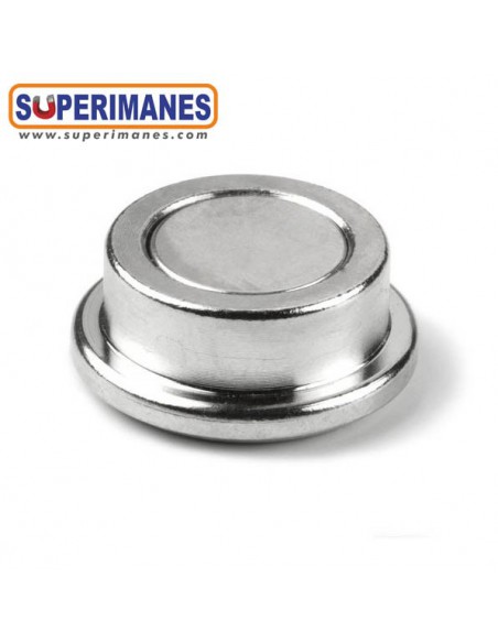 IMAN ACERO CON BORDE Ø 22