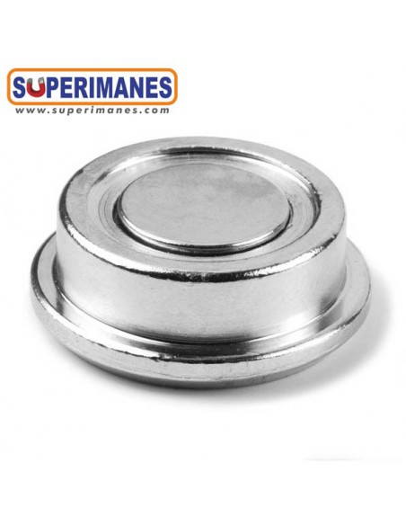 IMAN ACERO CON BORDE Ø 25