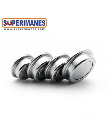IMAN ACERO CON BORDE Ø 25