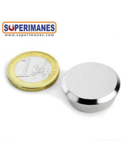 IMAN ACERO CON BORDE Ø 25
