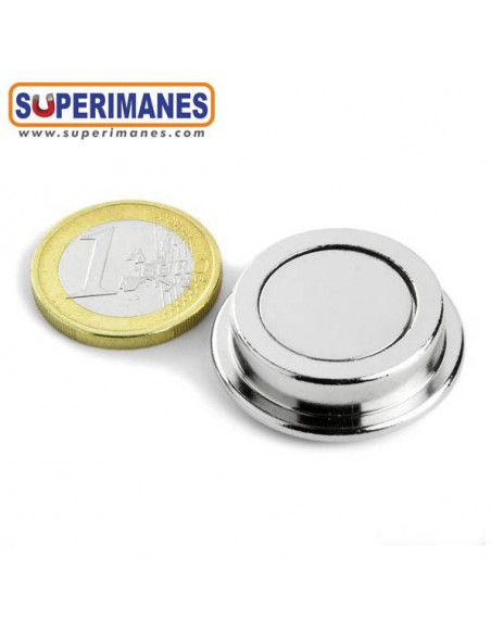 IMAN ACERO CON BORDE Ø 30