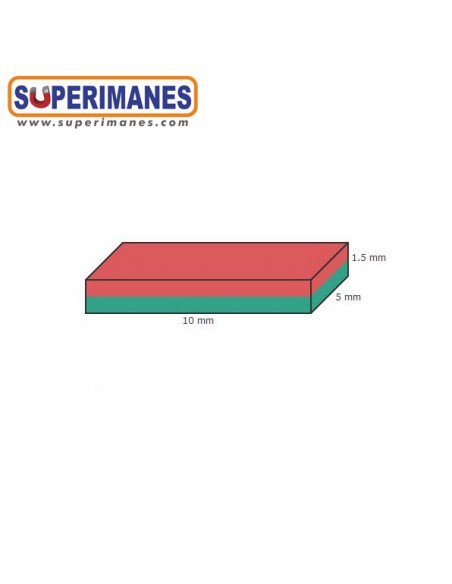 IMÁN NEODIMIO 10x5x1.5mm DORADO