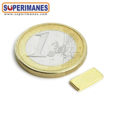 IMÁN NEODIMIO 10x5x1mm DORADO