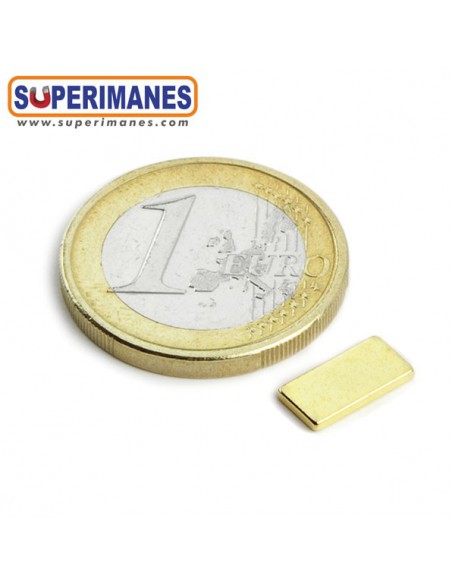 IMÁN NEODIMIO 10x5x1mm DORADO