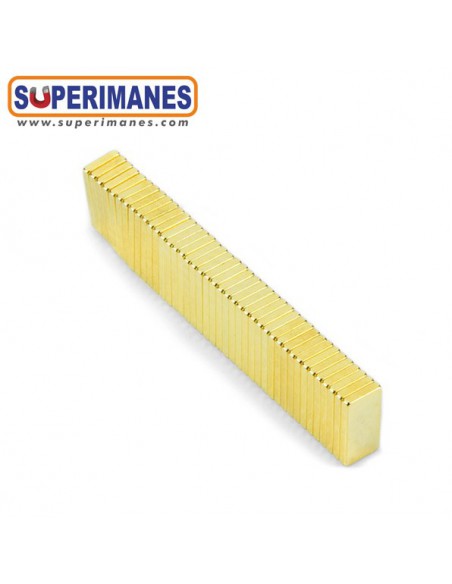 IMÁN NEODIMIO 10x5x1.2mm DORADO