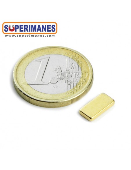 IMÁN NEODIMIO 10x5x1.5mm DORADO