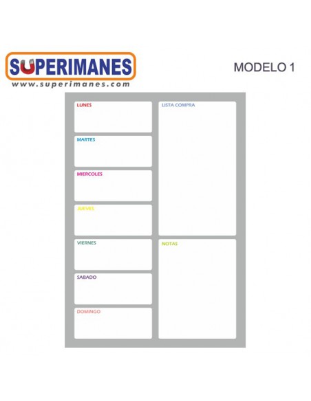 PLANNING SEMANAL MAGNÉTICO 20x30cm