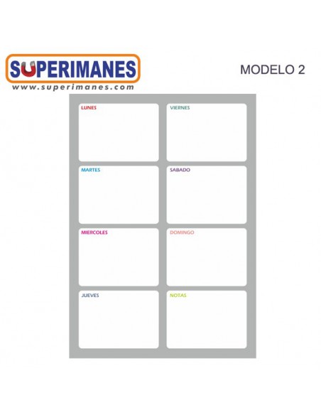 PLANNING SEMANAL MAGNÉTICO 20x30cm