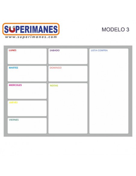 PLANNING SEMANAL MAGNÉTICO 20x30cm