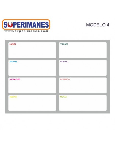 PLANNING SEMANAL MAGNÉTICO 20x30cm