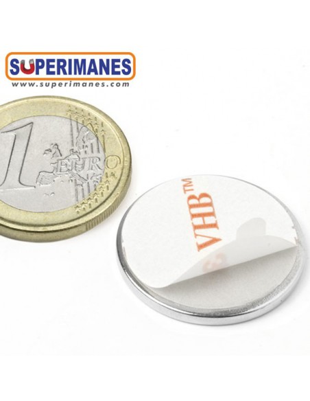 IMÁN NEODIMIO 25x2mm ADHESIVO