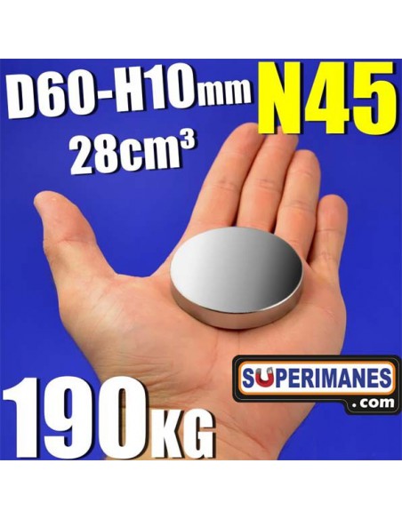 IMÁN NEODIMIO 60x10mm