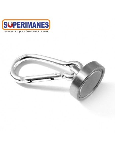 BASE MAGNÉTICA NEODIMIO Ø 32 mm MOSQUETÓN