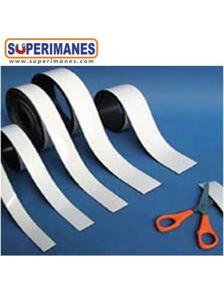 IMÁN CINTA BLANCA 25 MM, 1MM GROSOR 