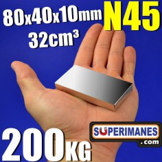 *BAJA TEMPORAL* IMÁN NEODIMIO 80x40x10mm 2