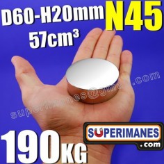 IMÁN NEODIMIO 60x20mm 2